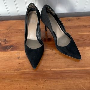 Vince Camuto textured black stilettos